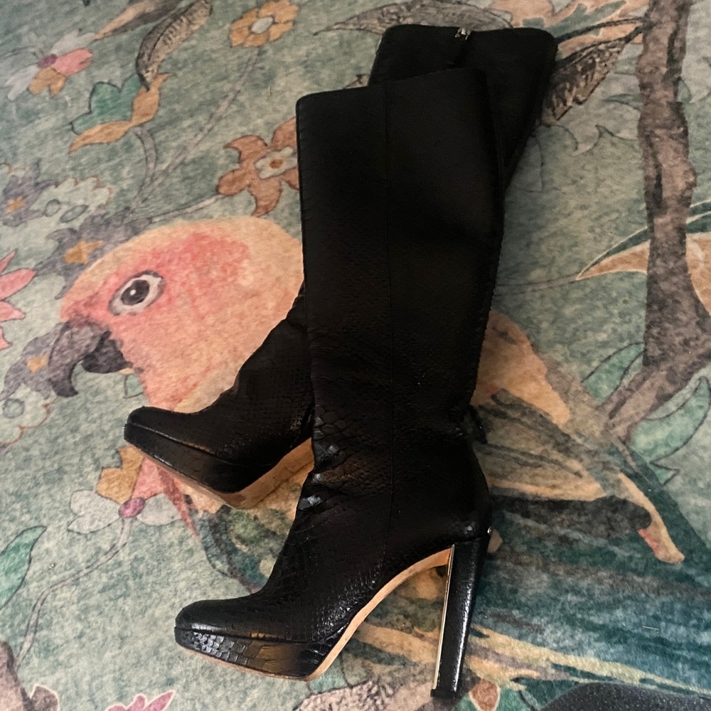 Dior Elegant Black Knee-High Boots